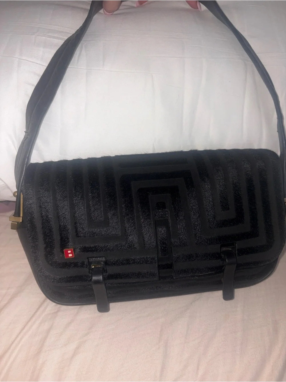 Bally vintage pony hair shoulder bag - Picture 2 of 7